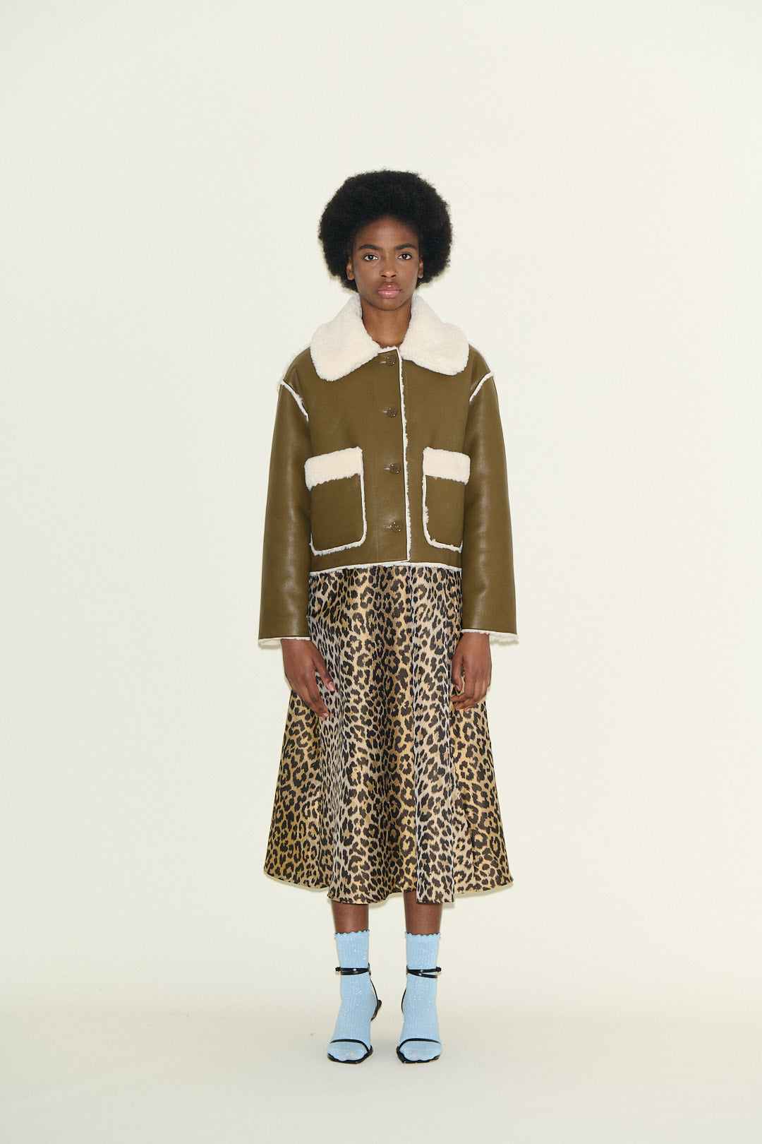 Johanna Olive and Cream Shearling