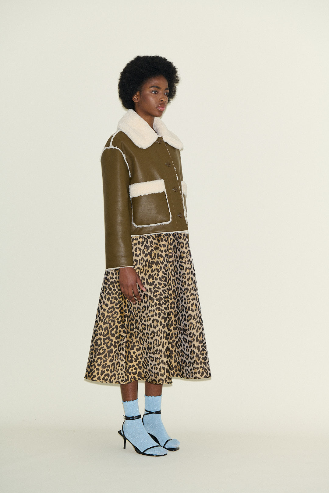 Johanna Olive and Cream Shearling