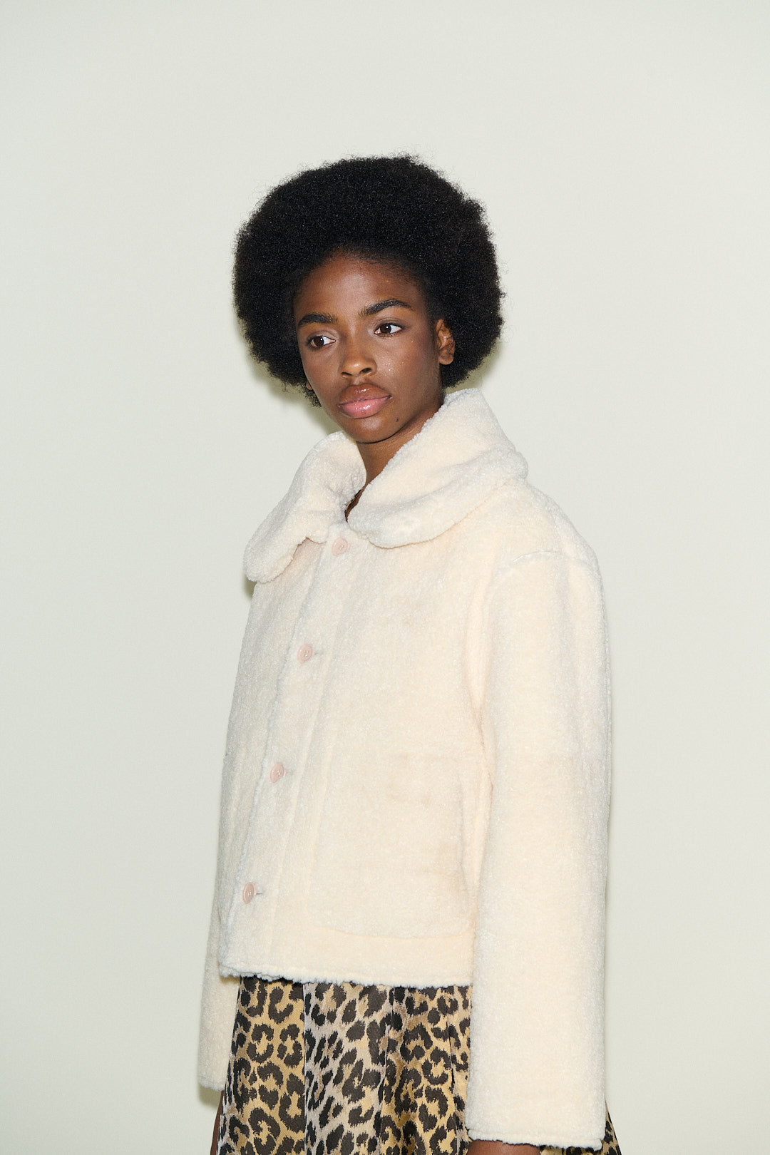 Johanna Olive and Cream Shearling