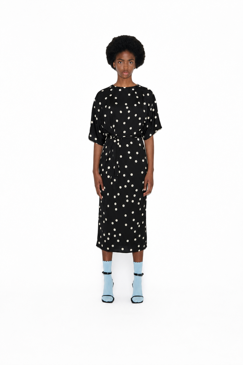 DELANEY Navy Polka Dot