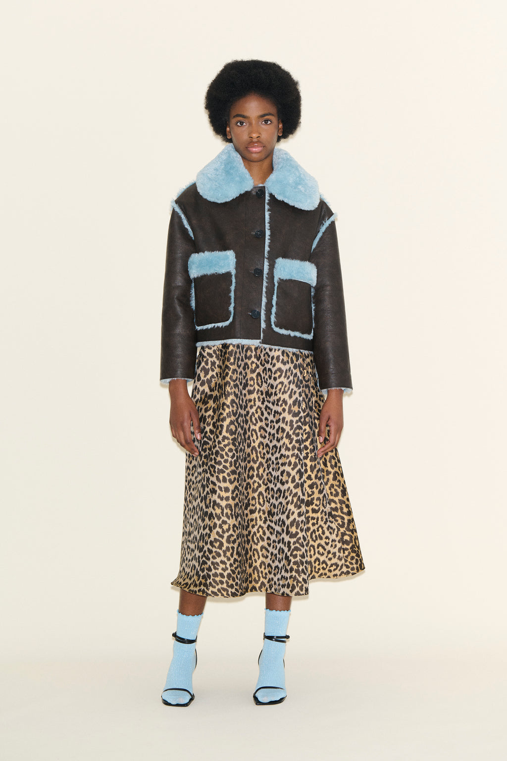 JOHANNA Chocolate and Powder Blue