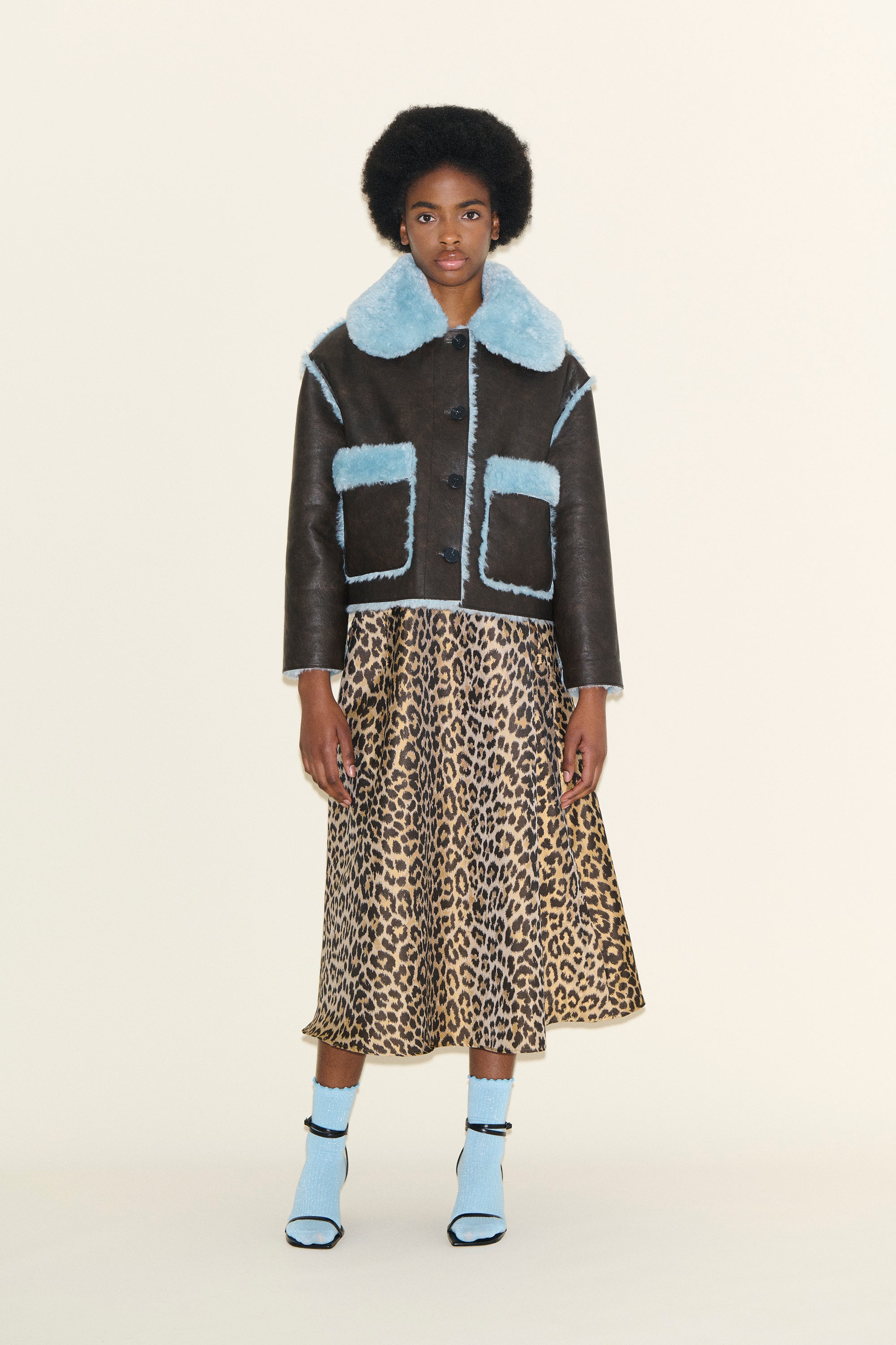 JOHANNA Chocolate and Powder Blue